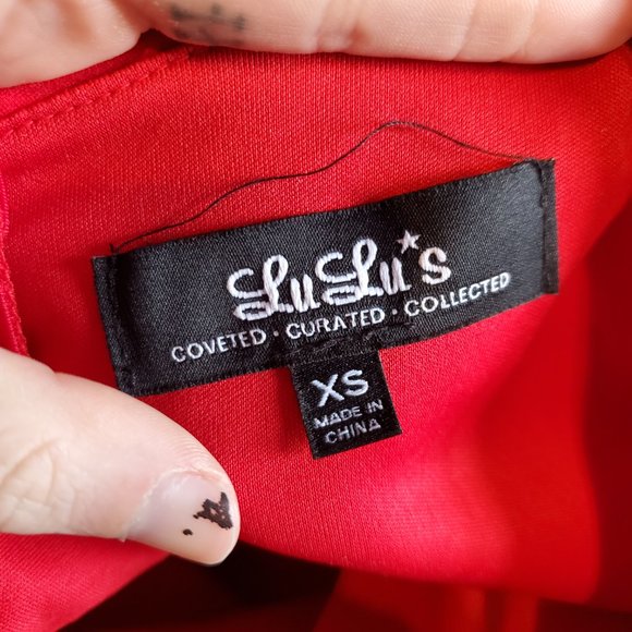 LULUS Legendary Lovers Red Skater Dress Short Sleeve Mini Dress - Picture 6 of 9